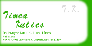 timea kulics business card
